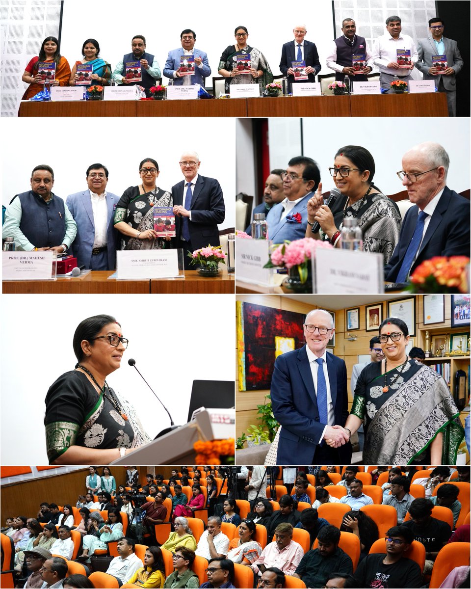 smritiirani's tweet photo. An insightful discussion at @GGSIPUIndia on strengthening institutions, empowering educators and preparing young minds for a rapidly evolving world.

Spoke about the need to build education ecosystems that equip young people with adaptability, analytical thinking, ethical leadership and global competitiveness, while remaining deeply anchored in India’s civilisational values.

A valuable exchange of perspectives with eminent leaders and experts from India and the UK reaffirmed the transformative role of education in shaping resilient societies and empowered generations.

@NickGibbUK
@PKhandelwal_MP
@VCggsipu