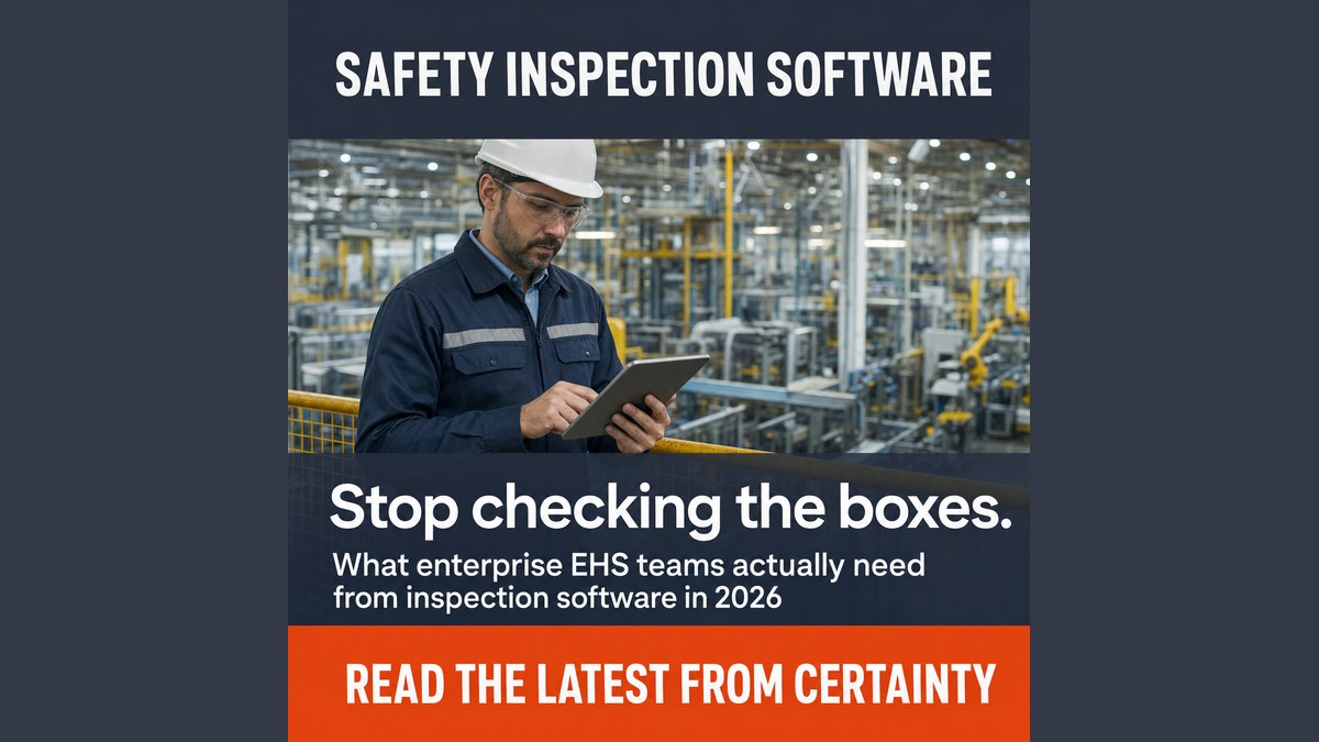 certaintysoft's tweet photo. "Stop checking the boxes."

OSHA hit 34,696 federal inspections in FY24. Max penalty: $165,514/violation.

The pattern: inspection done, finding logged, "closed"  — then the same finding reopens next inspection.

What EHS teams actually need: https://t.co/hOvIWsUoH8

#EHS https://t.co/a4uarE6pSF