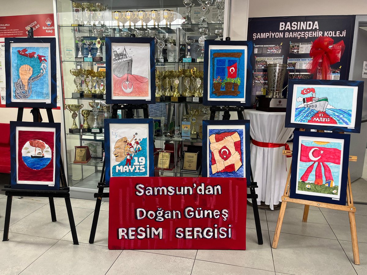 BKkarsiyaka's tweet photo. 🎨☀️
Resim Kulubü öğrencilerimiz
19 Mayıs’ın bağımsızlık ruhunu renklerle buluşturdu…
“Samsun’dan Doğan Güneş Resim Sergisi” ile gençliğin umudunu, hayallerini ve sanatını resimlere taşıdık. 🇹🇷✨

#bahçeşehirkoleji https://t.co/PJsyAMkp6o