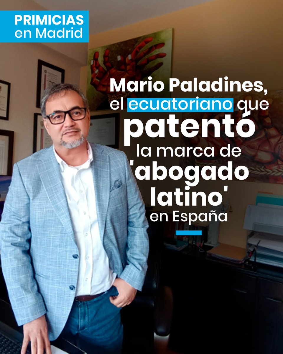 Primicias's tweet photo. #PRIMICIASenMadrid | Mientras trabajaba como electricista en Madrid para sobrevivir, este abogado ecuatoriano tuvo que casi volver a estudiar su carrera para poder ejercer en España. Era una época en la que un abogado latino era una rareza en este país. Ahora, trabaja con fuerza en medio del proceso de regularización y ve, a la distancia, cómo el Ecuador que dejó hace 25 años sigue con "el cáncer" de la corrupción. https://t.co/Wk7lCyo4Ht