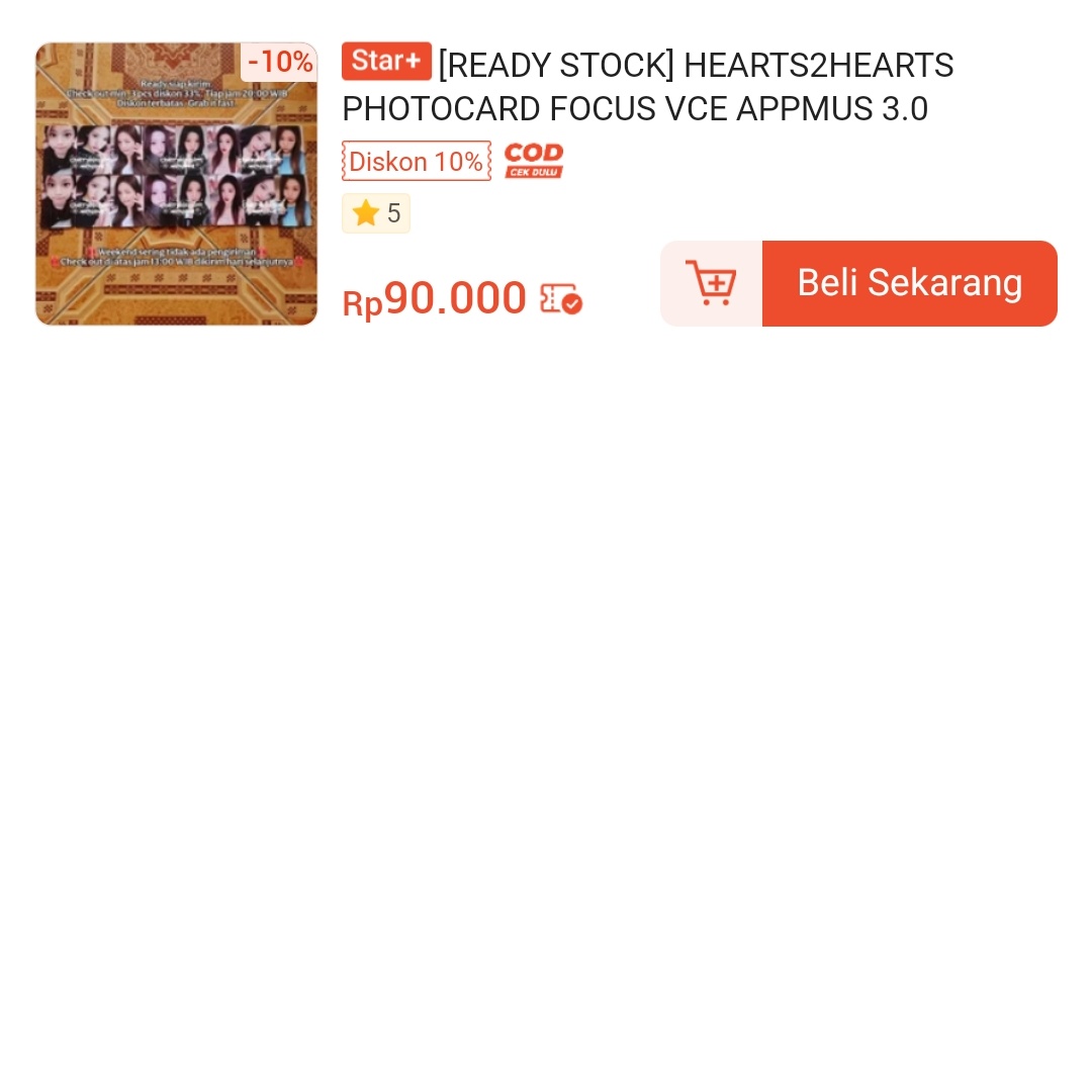 GObyCherblossom's tweet photo. [READY STOCK 🇲🇨] WTS PHOTOCARD HEARTS2HEARTS FOCUS FANSIGN APPMUS 3.0 JIWOO 

💸 Start from 90K after cashback 
📌 Cashback setiap akun berbeda2
📌 Bisa spaylater & COD

📍Shipping from Jatim by shopee

*plz read the product description before co shopee*

🖇 Link produk
https://t.co/YJVMUghlqv