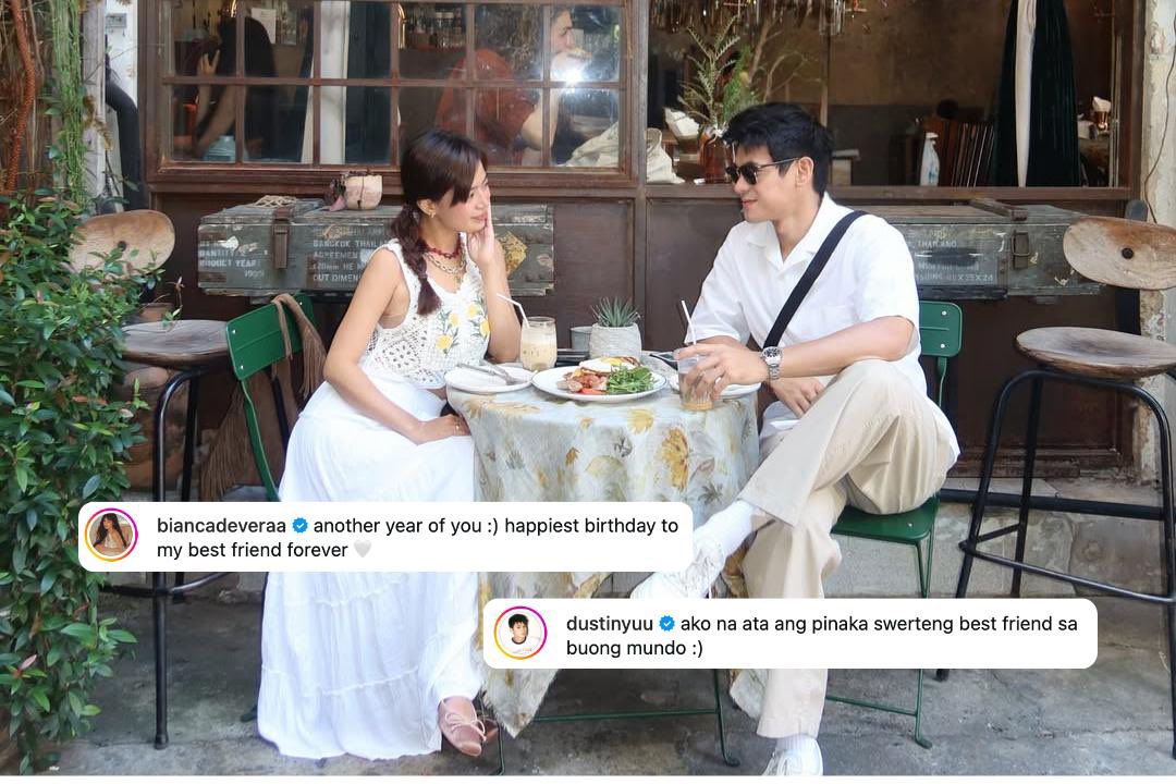 gmanetwork's tweet photo. Bianca De Vera shares a sweet birthday greeting for her best friend, Dustin Yu. 💛

📸: Bianca De Vera | Instagram https://t.co/zHzpmUP15P
