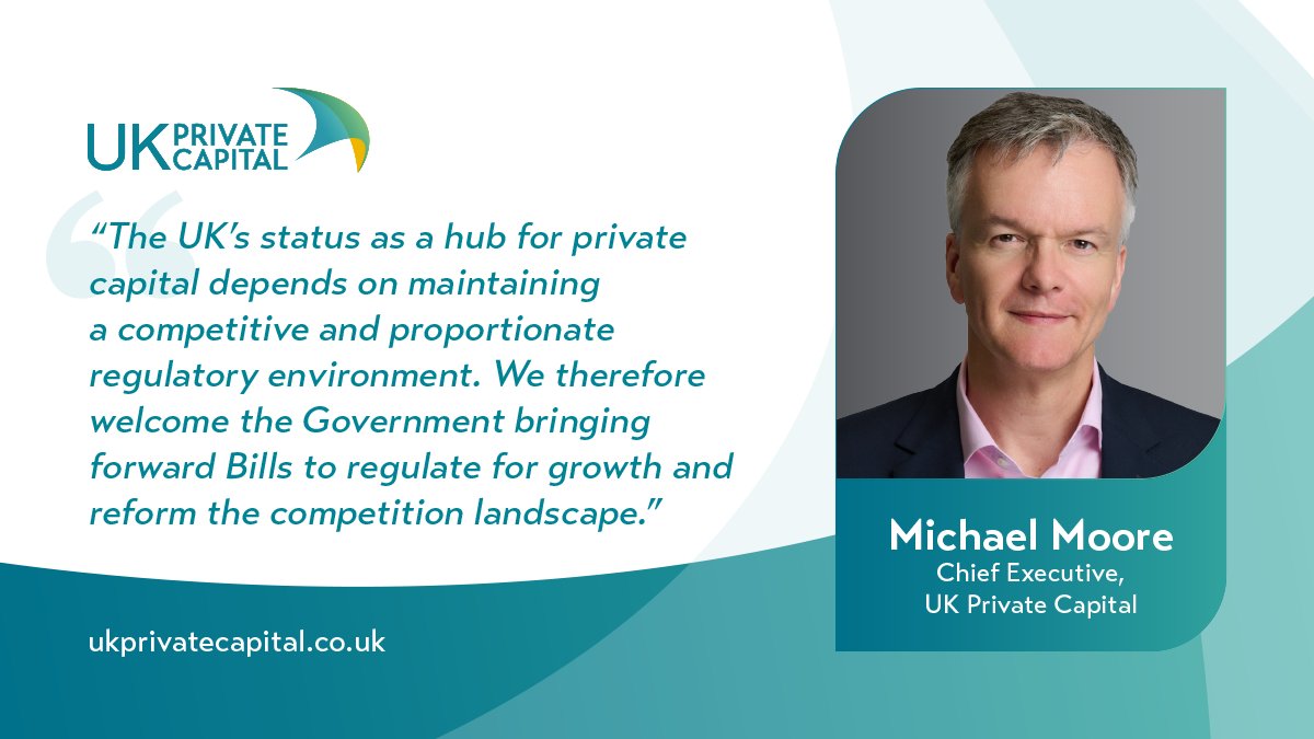 UKPrivateCap's tweet photo. Today’s #KingsSpeech introduced several bills which could make the UK more agile and supportive of investment.

Private capital is ready to support growth across the UK economy: back business, support innovation and drive growth.

Our Chief executive’s reaction 🔽 https://t.co/2grCFzMZKD