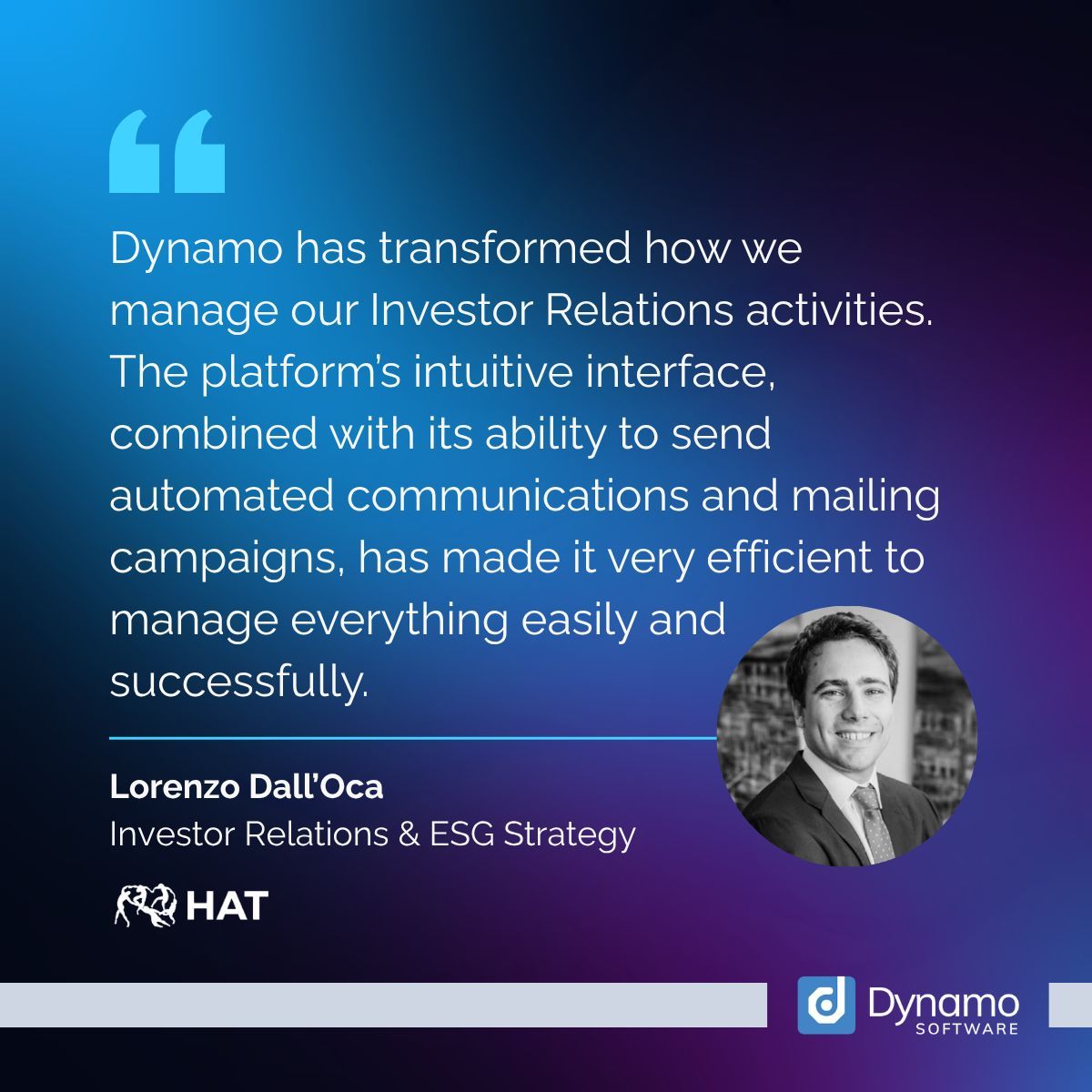 DynamoSoft's tweet photo. Investor Relations teams are expected to move fast, stay organized, and deliver a highly responsive investor experience while managing increasing operational complexity. Dynamo can help with that.

Read this client success story here: https://t.co/V3ckqUkU0z https://t.co/fzKT0oc5Dd