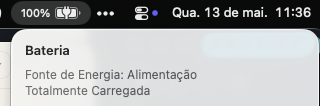 StephantoDev's tweet photo. teve atualização no Mac OS ou eu sou cego e não vi que sempre informou que a fonte de energia é o carregador quando usa na tomada junto desse icone de tomada? https://t.co/VIQeeOUv6b
