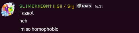 CoolerWeeb's tweet photo. Calling out this EXTREMELY homophobic user out that just called me a slur. I cant stand this hate. Calling you out right now @Sil3n1_ . Why would you call me this? You are so hateful. I hope your day is ruined just like you ruined mine. Never talk to me again. https://t.co/Vtqo7ANzmO