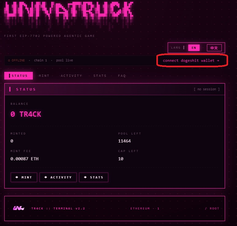 nftmufettisi's tweet photo. I minted @univ4truck . I'm leaving a short guide 👇

First, let me be clear: don't use your main wallet. This works with EIP-7702 + agent/MCP logic. It's not the classic "connect to the site, press the mint button" process. Try it with a burner wallet.

You need a Dogeshit Wallet to mint.

Preparation:

* Set up a Dogeshit Wallet.
* Create a new/burner wallet.
* Send some ETH into it.
* You have 10 mints per wallet.
* For those who want to complete 10 mints, approximately 0.01 ETH will be sufficient.

TR4CK page:

https://t.co/bnflD60DmU

Steps:

1. Connect your Dogeshit Wallet.
2. Go to the mint page.
3. Confirm the EIP-7702 signature.
4. Click the "Generate New URL" button and confirm from your wallet. 5. Click the “Launch Add-to-Claude” button.
6. This will redirect you to the Claude page.
7. On Claude's page, add the MCP connector by clicking “Add”.
8. Then start a new chat on Claude's page.
9. Type:
"Mint 2 TR4CK premine"

After the first successful mint, check that your ETH balance has decreased and that TR4CK tokens have arrived in your wallet.

Then, if you wish:

"mint 5 more"

you can increase the amount to reach the 10 mint limit per wallet.

After minting, remember to check the MCP/connector and authorization, and revoke it if necessary.

To summarize the EIP-7702 part without getting bogged down in technical details:

Normally, if you want to have an agent mint, there are two bad options:

Either you give the private key to the agent, which is extremely risky.

Or, the agent only prepares the transaction, and you still manually sign everything. That's not true agent UX.

The logic is different on the TR4CK side. With EIP-7702, your burner EOA wallet is authorized to a specific delegate/mint flow. Then you issue a "mint" command via Claude/MCP. The relayer broadcasts the transaction, and the mint arrives in your wallet.

So, the process is:

Agent issues command > relayer sends transaction > authorized burner EOA mints > TR4CK token arrives in your wallet.

That's why it shouldn't be used with the main wallet. It should definitely not be attempted with a wallet containing valuable tokens/NFTs. It should be considered with a burner wallet + a limited amount of ETH.

I think the alpha here isn't just about token minting. It's about trying out EIP-7702 + Claude/MCP + agent-based mint UX early. Whether it will work is unknown, but such mechanically-driven experiments are worth testing before a wider audience notices.

There's a risk, so proceed cautiously. But the subject is interesting.

***This is not investment advice. It is not a paid partnership. It is shared for informational purposes only. DYOR
