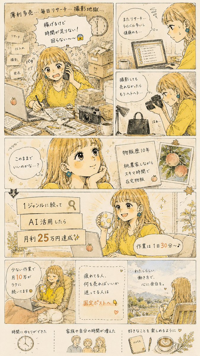 なー🍑物販10年×AI活用|桃農家 tweet media