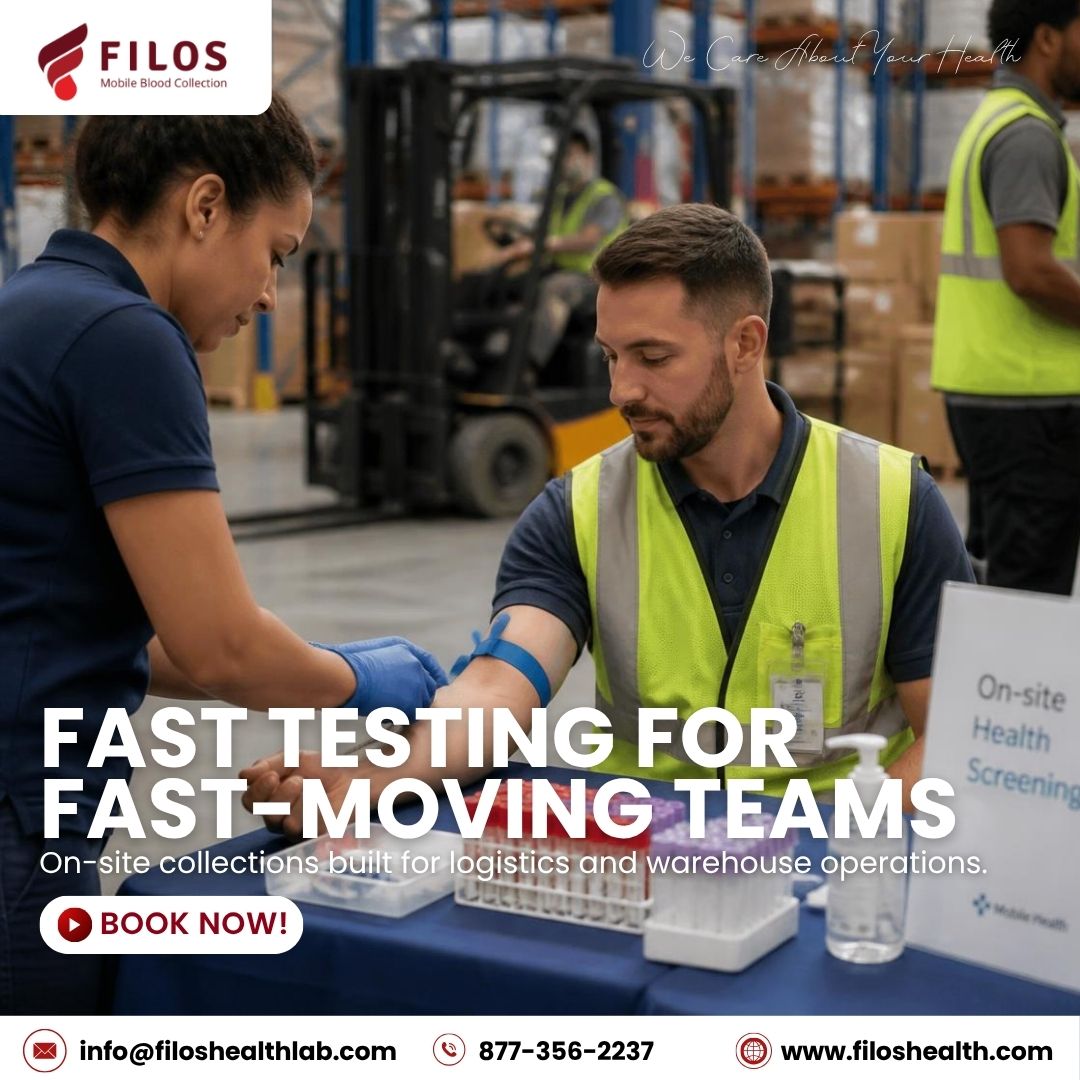 FilosHealthLab's tweet photo. In logistics and warehousing, every minute counts. 🚚💙
That’s why Filos Health brings professional on-site collections directly to your facility—making workplace testing faster, easier, and more efficient for your team.

📲 Learn more:
https://t.co/lAkGXTTDeR

#FilosHealth https://t.co/X2LycwnOz2