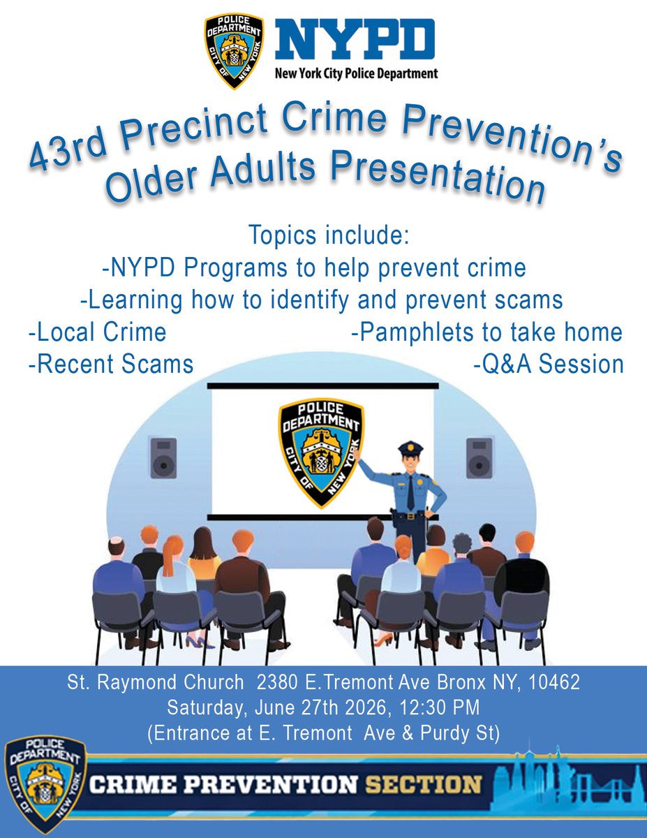 NYPD 43rd Precinct tweet media