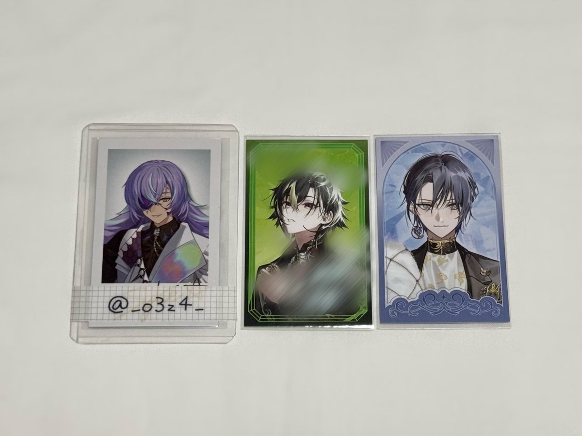 _o3z4_'s tweet photo. 【交換】にじさんじ Dytica 3rd Anniversary ランダムチェキ風カード 缶バッジ

譲：画像1･2枚目

求：3枚目

郵送📮のみ
まとめての方優先ですが、少量でも検討いたします。
お気軽にお声かけください⟡.· https://t.co/TNlClJK0j0