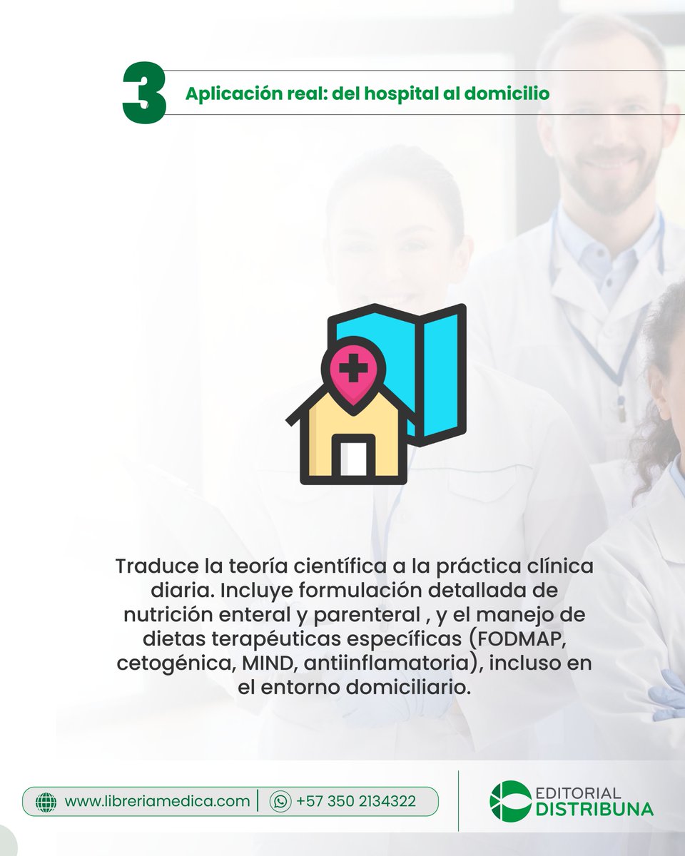 distribuna's tweet photo. Nutrición Clínica Especializada traduce la ciencia en dietas terapéuticas aplicables en el entorno real del paciente. Desliza las imágenes y descubre 3 razones más para que se convierta en tu texto de cabecera.

Cómpralo con precio especial en https://t.co/fihSz7JoxH

#Distribuna https://t.co/hdWm8M4NUg