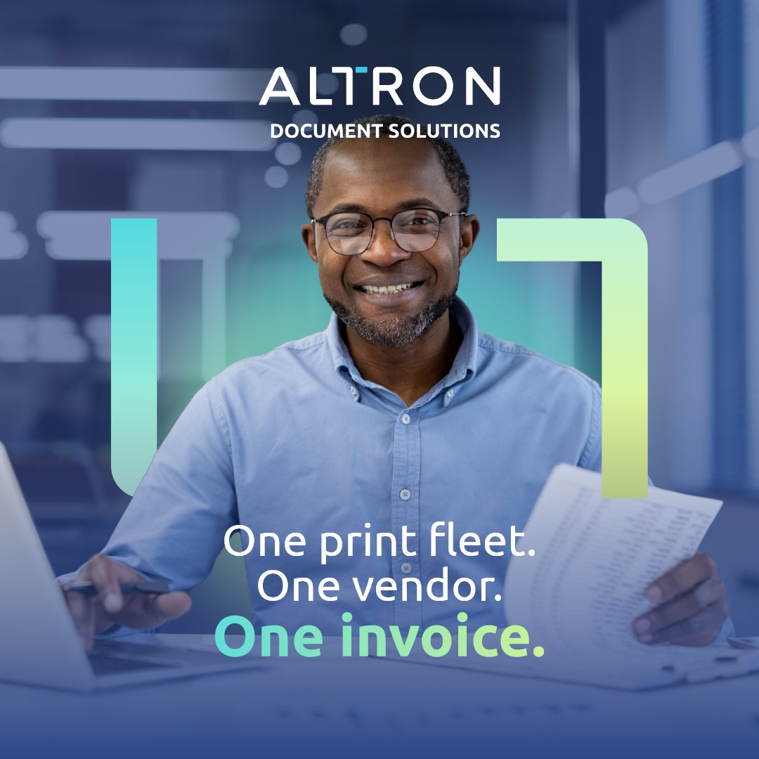 Altron_DS's tweet photo. One print fleet. One vendor. One invoice.

No more juggling contracts, chasing consumables or waiting for repairs.

MPS takes the pain out of print. 🙌

#MPS #PrintFleet #ManagedServices https://t.co/kfuOjFRvw6