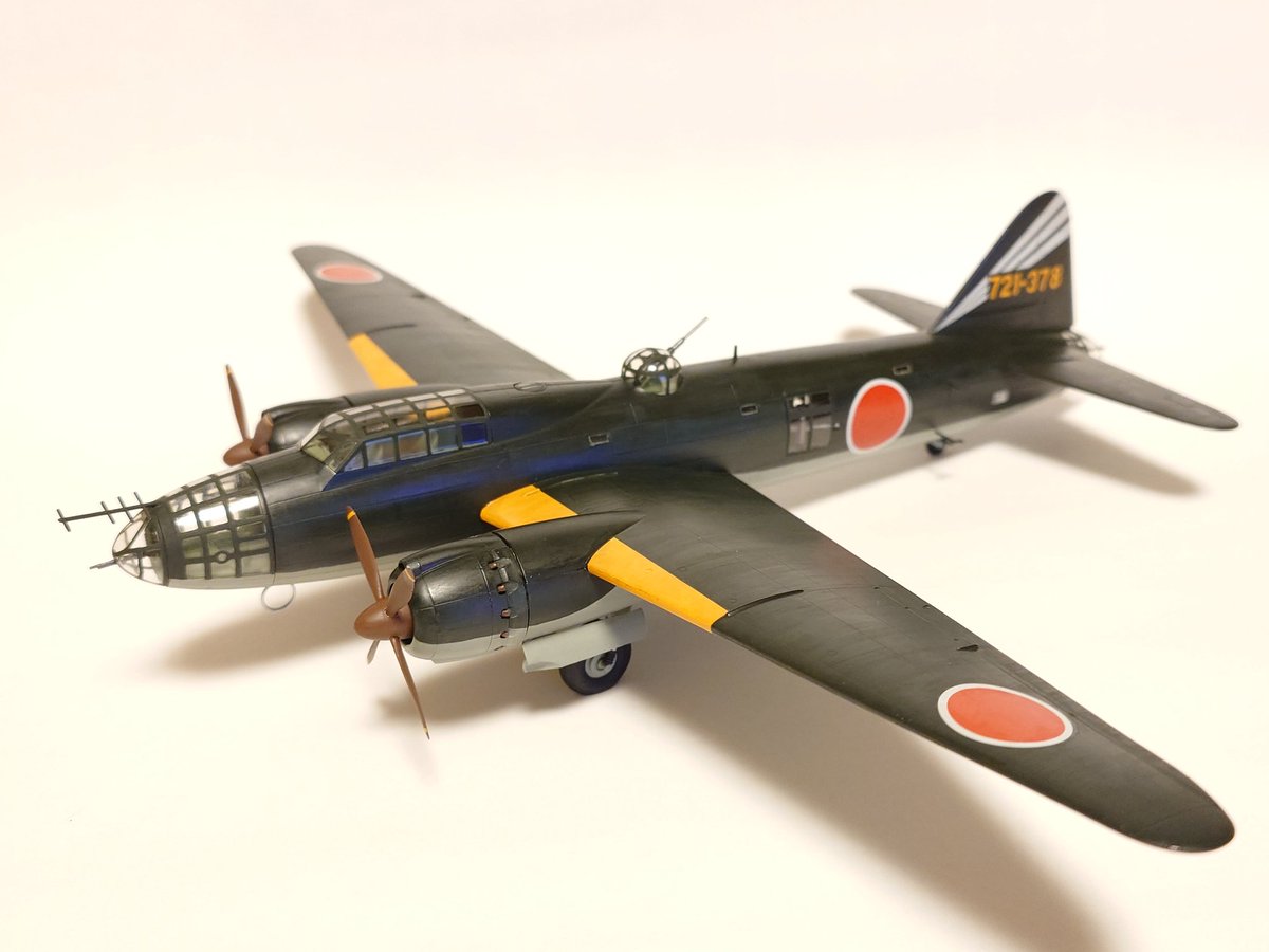 1/72 一式陸上攻撃機二四型 完成 キットはハセガワ製でマーキングは第