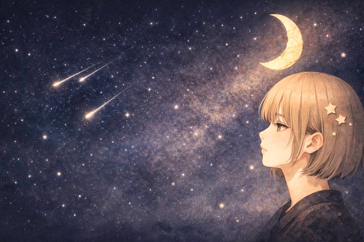 sui_smallworld's tweet photo. 「すいの小さな世界」🌙

夜の空気や、 好きな色を集めながら制作しています。

AI生成をベースに、 自分の好きな雰囲気へ調整しながら作っています。

#AIイラスト #AIart #ジェンダーレス #夜空 #すいの小さな世界 https://t.co/N8xDN1KMgK