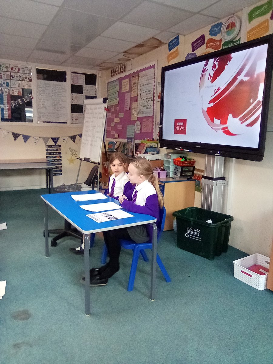 Class3Highpri's tweet photo. Welcome to Class 3 News! We've been studying a news article in Reading, and to show off our learning we presented our very own news programmes. They were fabulous! 🌍 #highfieldsreading https://t.co/bl03yidvIl