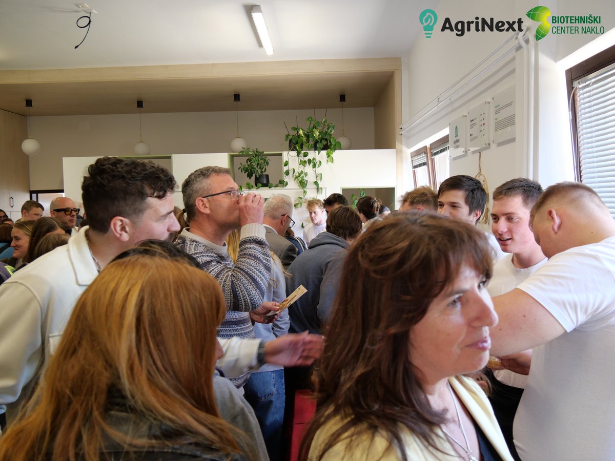 AgrinextProject's tweet photo. Today at BC Naklo, the AgriNext final conference highlighted student innovation. Students from the incubator’s application centre presented and served their products as start-up ideas, showing how multifunctional agriculture can turn learning into entrepreneurship. #AgriNext https://t.co/dPIYAEk2lh