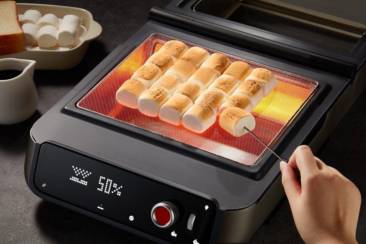 trends_place's tweet photo. This is next-level indoor grilling! 🍖🔥
The Cozytime Lumo uses infrared heating and AI-powered food recognition for fast, smoke-free cooking.

👉 See it in “10 New Smart Kitchen Appliances Worth Buying” - https://t.co/2dkEszcDEN

#SmartKitchen #BBQ #CookingTech https://t.co/Th7YJveoXE