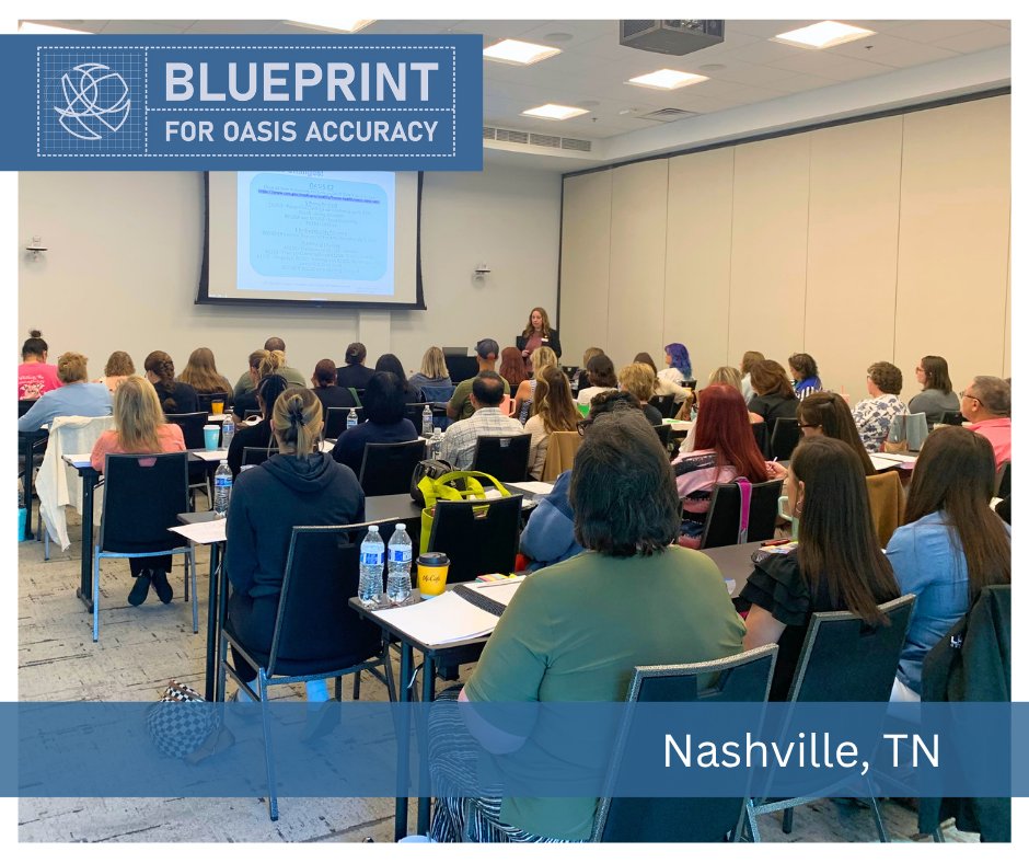 OASIS_Answers's tweet photo. OASIS Answers is in Nashville, TN, with our Blueprint for OASIS Accuracy workshop! ⭐️ Are you here with us and want to win some OAI swag? ⭐️ Follow us and comment with your favorite part of the workshop!

📍 Register for OASIS-E2 training now! https://t.co/FcPjZC0PVp https://t.co/lgOJ8XfMv1