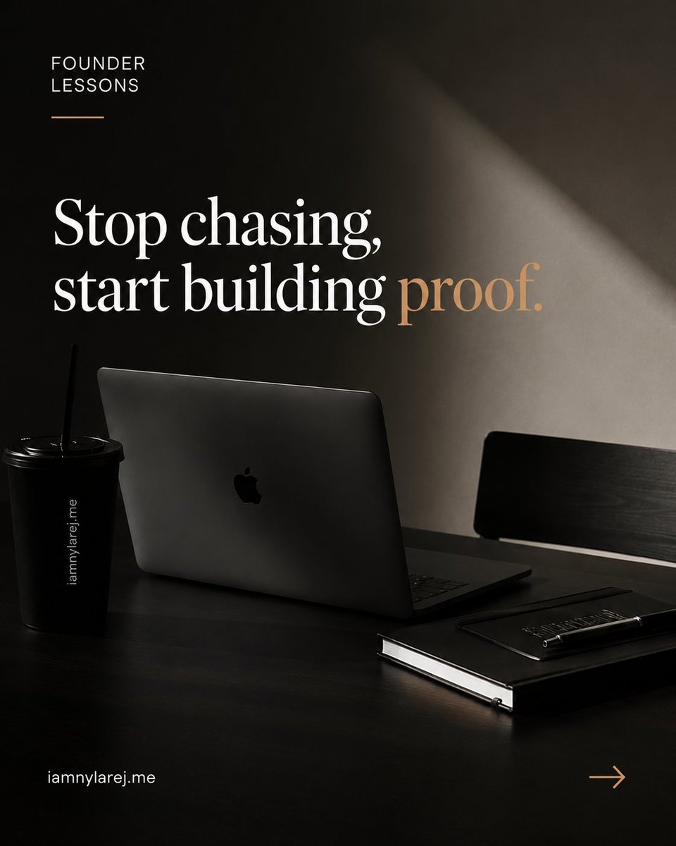 nylarej's tweet photo. I stopped chasing clients years ago.
I started building proof.
A portfolio.
A clean website.
Posts that say what I do.
A clear UVP.

Those four did more for my pipeline than any cold pitch.
The right client is already looking.
Make sure they find proof.
Not promises. #Business https://t.co/sAOWqhqVpW