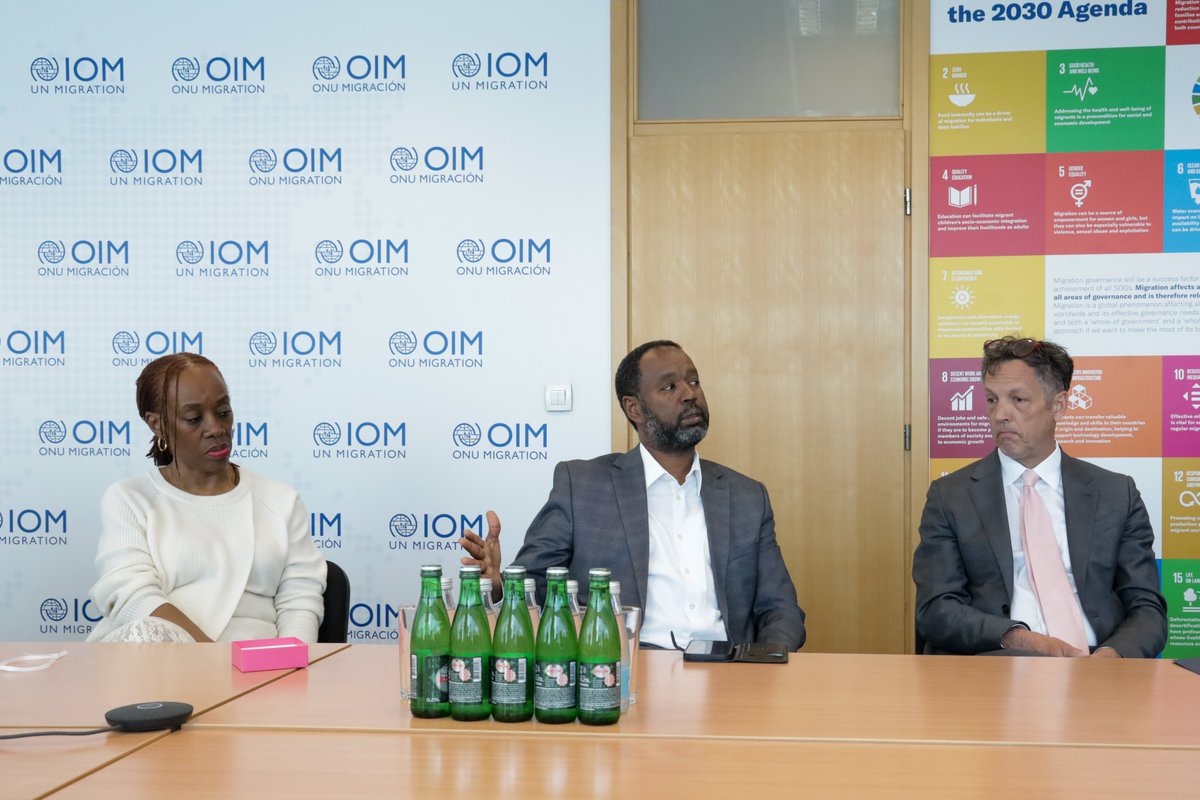 IOMBiH's tweet photo. On the margins of the Regional Leadership Meeting in Sarajevo, @IOMBiH was pleased to welcome DDG @daniels_ugochi &amp; CoS @AbdikerM for discussions with colleagues on key priorities, ongoing initiatives and the future direction of IOM’s work globally, across the region &amp; in BiH 🇧🇦. https://t.co/N46NsaP1Zy