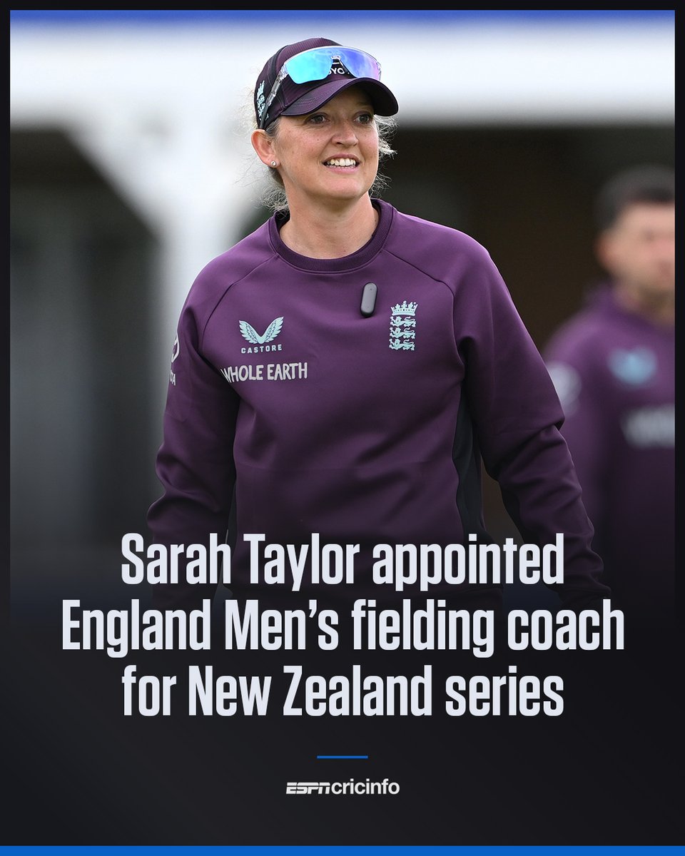 ESPNcricinfo's tweet photo. Sarah Taylor continues to be a trailblazer 🙌

The former England women's wicketkeeper has been appointed as fielding coach for the upcoming men's Test series against New Zealand 👏 https://t.co/BepkZAU7qs