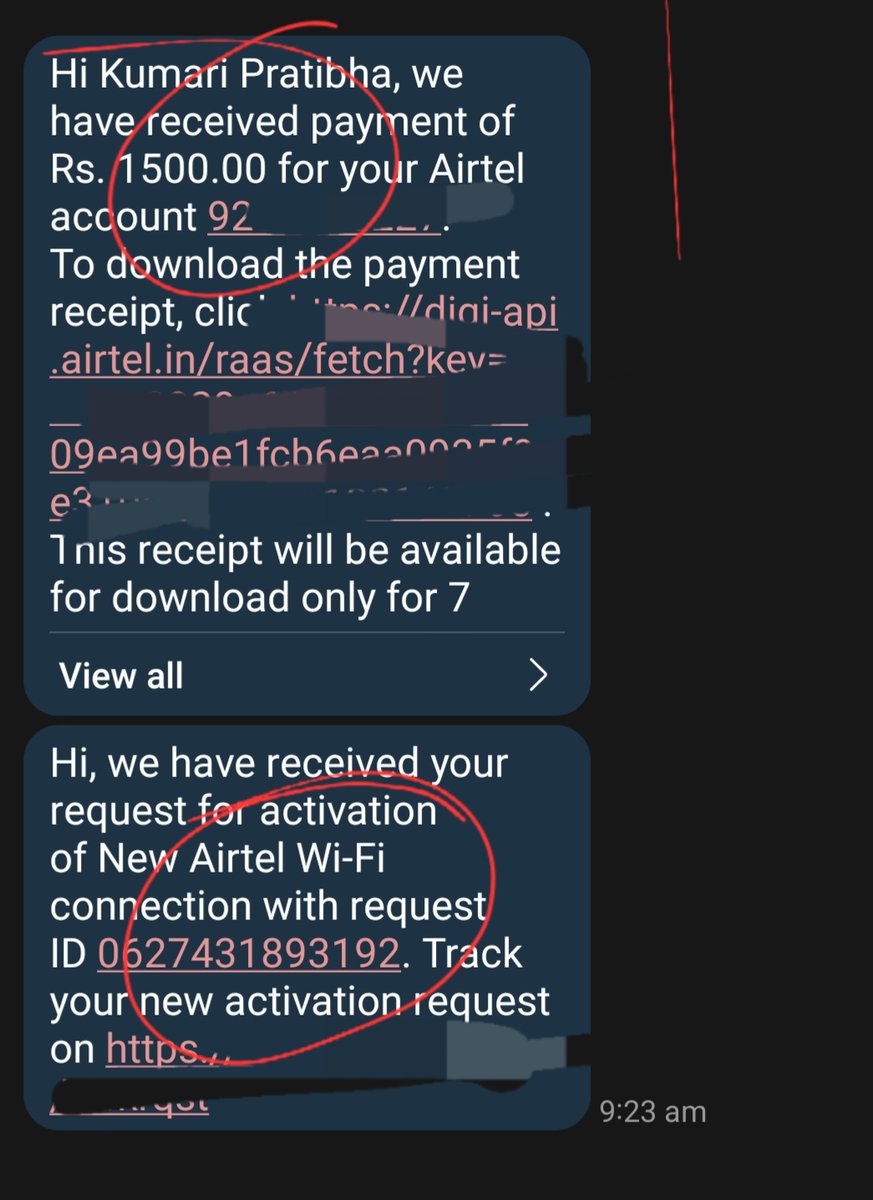 sandhypushpa's tweet photo. @airtelnews If you people are unable to install WiFi within the stipulated time then why keep anyone confused like this?The service is absolutely terrible. I would request you guys to go with Jio. बहुत गंदा सर्विसहै😤🤬🤮 @Airtel_Presence @airtelindia @JioCare https://t.co/V2ALjRwZ2m