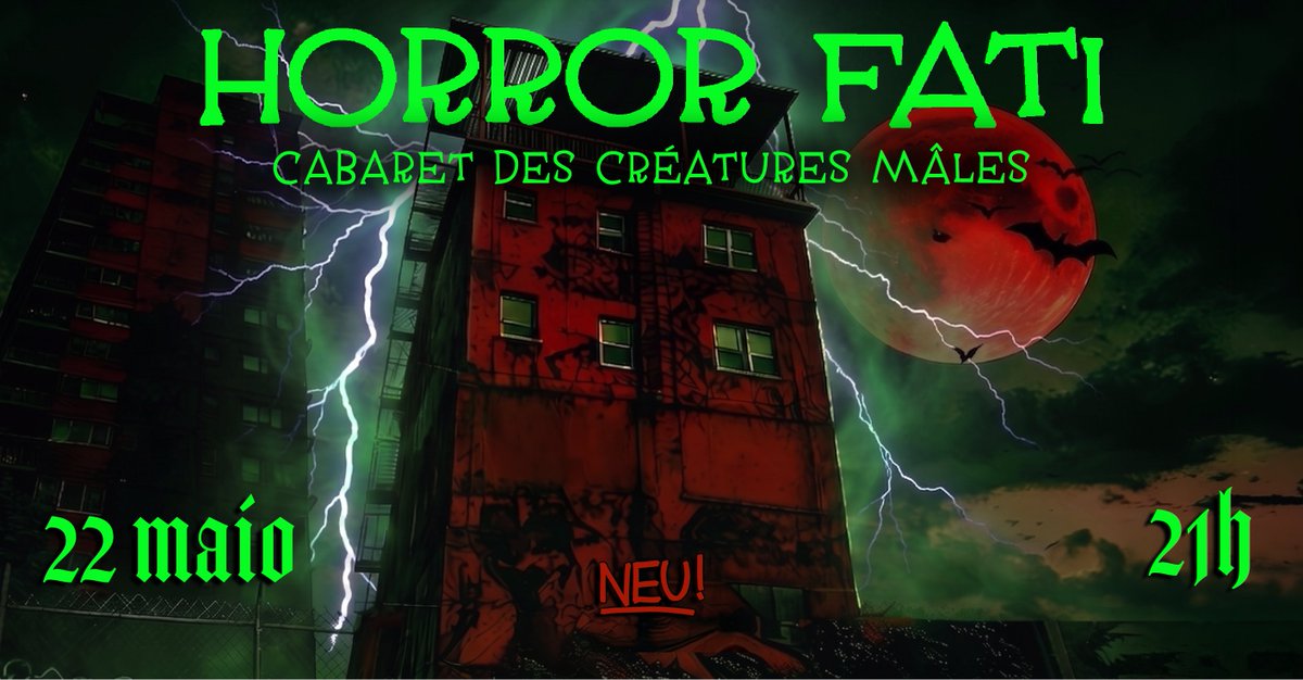 MarcelleMorgan's tweet photo. HORROR FATI - Cabaret des Créatures Mâles 
especial DRAG KING
Primeiro lote a venda R$ 15,00
https://t.co/2J2vU50d80 https://t.co/f1DVQ1ti1H