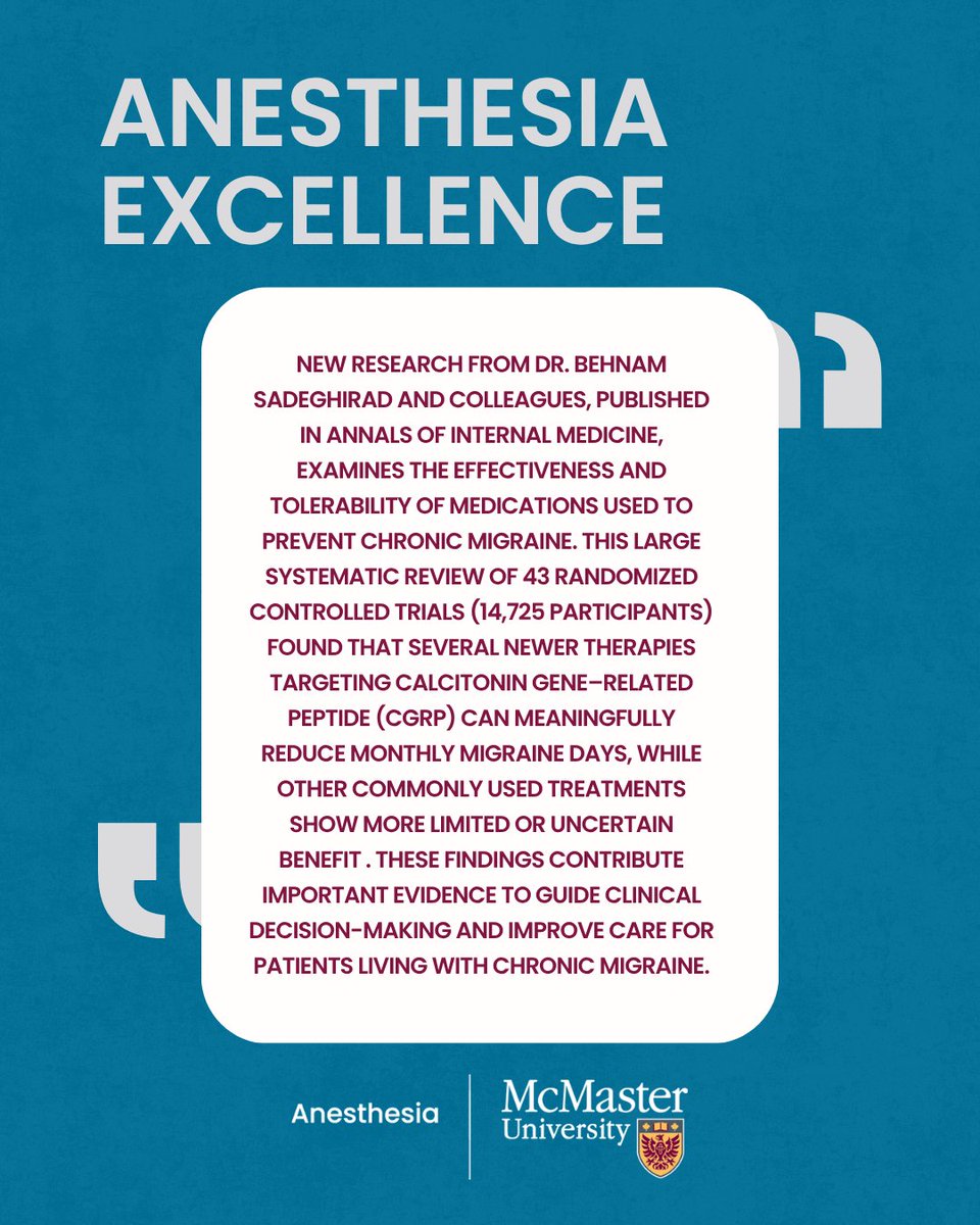 McMaster Anesthesia tweet media