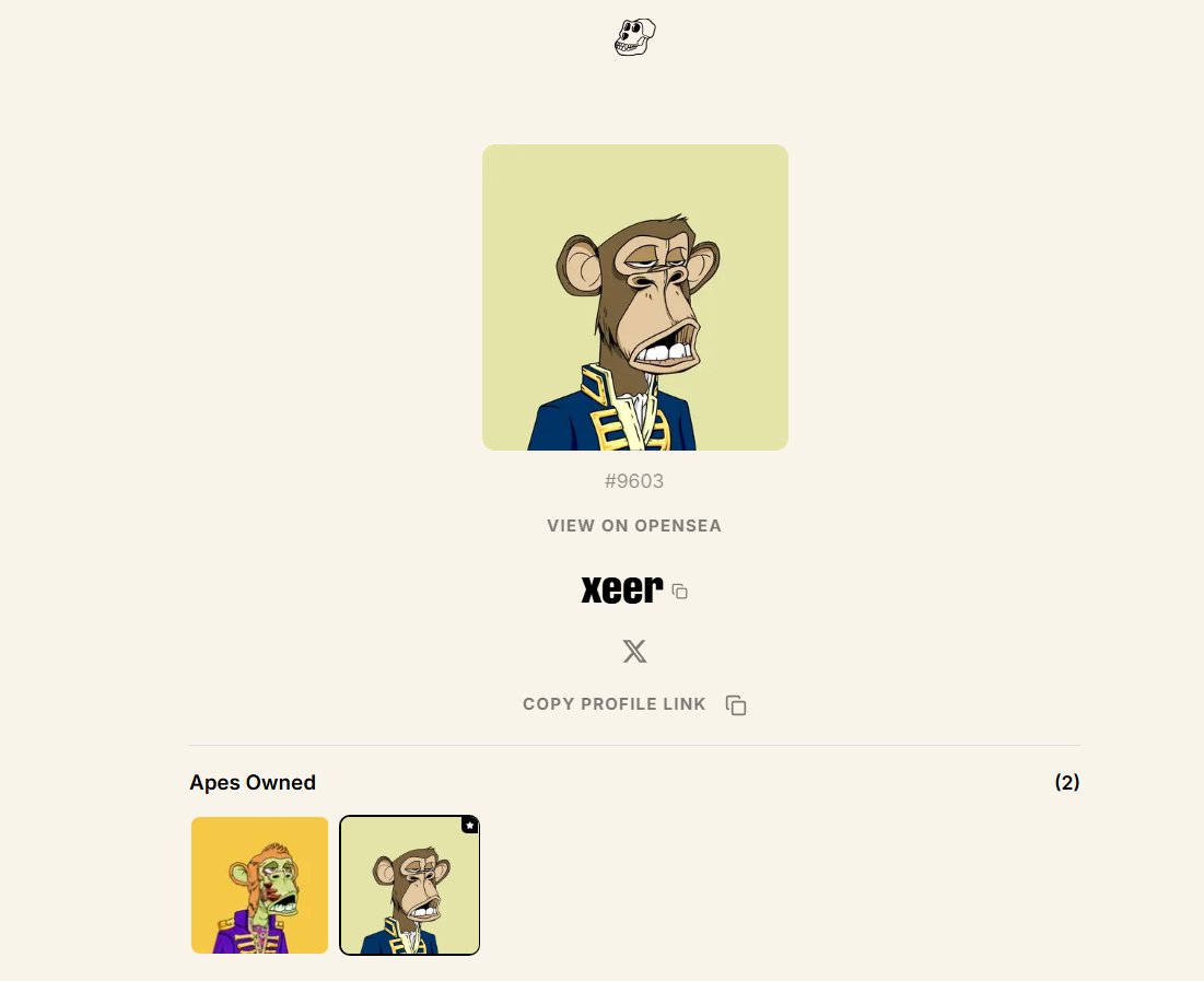 Xeer's tweet photo. new BAYC site lookin sleeek

https://t.co/drQoSUal0z https://t.co/EH0nQuNedD