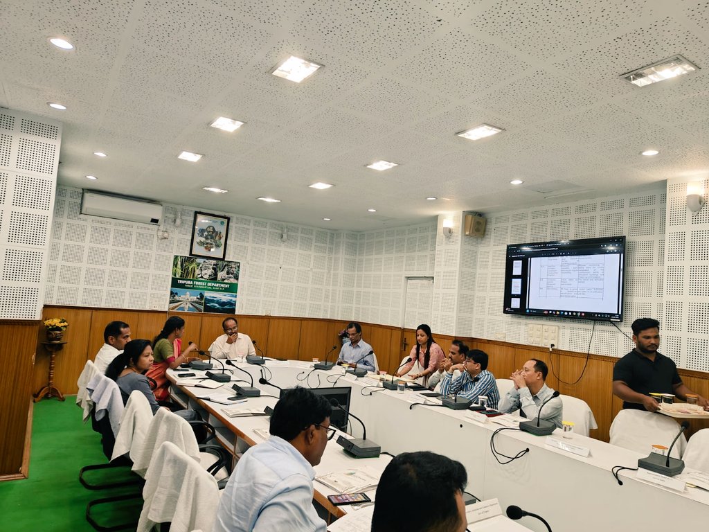 JicaTripura's tweet photo. The 10th High Power Steering Committee (HPSC) Meeting of the Tripura SCATFORM Society was convened under the Chairmanship of Shri R. K. Samal, Principal Secretary, Forests, in the presence of members from different departments. https://t.co/jP9WcyipUV