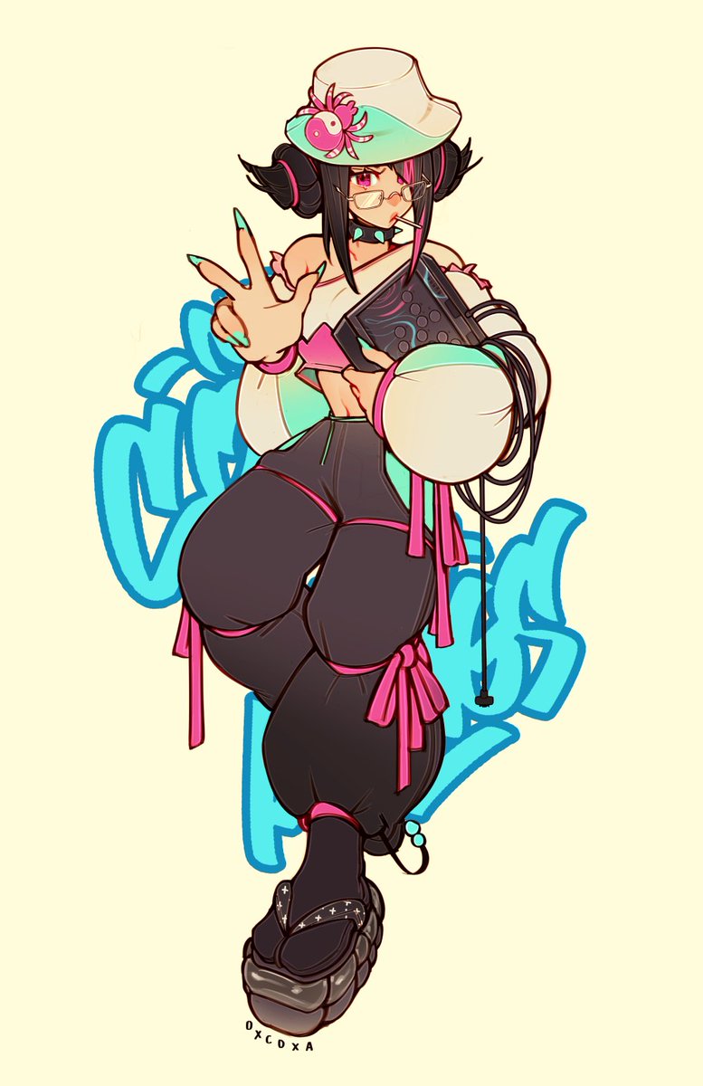 ハン・ジュリ 「Han Juri (Street Fighter) Streetwear ver」|𝖔𝖝𝖈𝖔𝖝𝖆 ✨のイラスト