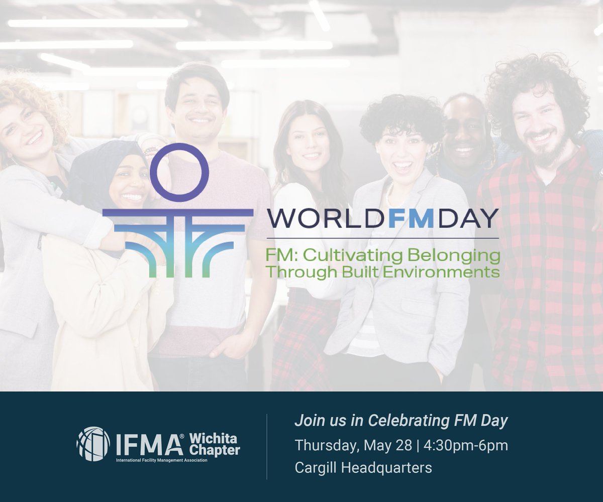 IFMAWichita's tweet photo. Join IFMA and GlobalFM on May 13 for World FM Day to recognize the professionals who keep our spaces safe, efficient, and operational.

Celebrate with us locally at our IFMA Wichita FM Day Celebration on May 28.

Register here:
https://t.co/kL8X0Fyb0C

#WorldFMDay #Facilities https://t.co/tG4Bjy1YNI