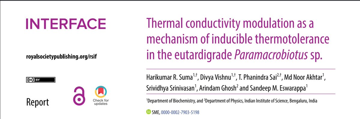 EswarappaLab's tweet photo. #NewPaperAlert
Know that tardigrades can tolerate heat?
Biologists: It’s probably a molecular pathway.
Tardigrades: Have you considered thermodynamics?
Curious? Read our latest: https://t.co/vfNj8vS8Sy
@hari_rs_ @DivyaHarishV @nrakhtar3284 @ArindamPhysics @SandeepME_IISc https://t.co/tYqEUGZlvG