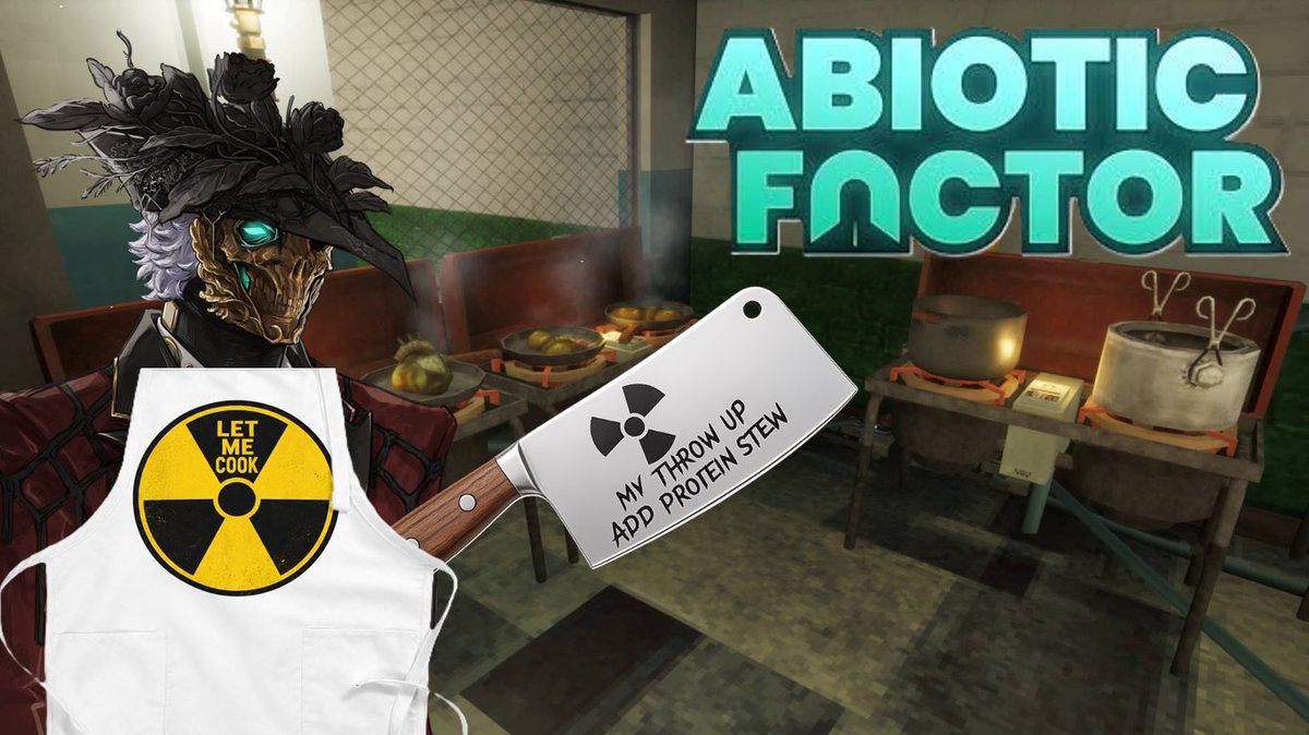 CryptsNDice's tweet photo. BREAKING NEWS FROM THE KITCHEN  ABIOTIC FACTOR
 “My Throw Up Add Protein Stew” 

Come join us tonight at 7:30PM EDT for chaotic experiments, cursed cooking, hilarious moments, and absolute disaster. Tonight, I think we’re finally unlocking a brand-new area… assuming we survive long enough to find it.

See you there @GhostTypestream @extreme_mtv @HyamdaTwoheart