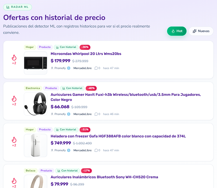 Promofy_Ar's tweet photo. 🚨 ¡ÚLTIMO DÍA DE HOT SALE! 🚨

Mucho humo dando vueltas, pero hoy 13/05 el radar de Promofy detectó caídas de precio 100% REALES. 📉

A pesar de los precios inflados, acá hay ofertas puras confirmadas con historial. 🕵️‍♂️

Sale HILO 🧵 con las mejores de hoy 👇 https://t.co/zKq7WW2o05