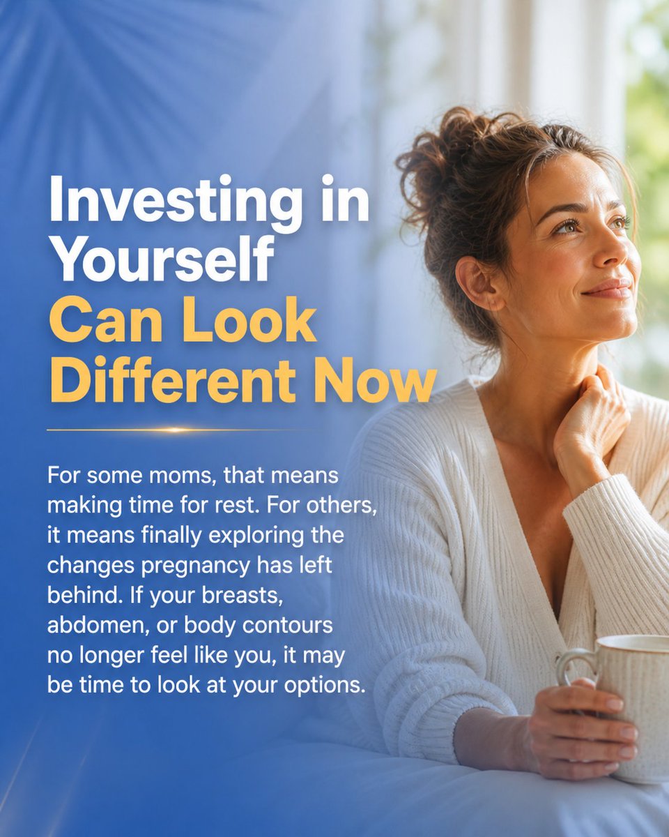 DrClimov's tweet photo. Moms deserve to feel like themselves too.

A mommy makeover may address post-pregnancy changes in the breasts, abdomen, and body contours.

📍 Houston Medical Center
📞 (281) 200-0525

⚠️ Results vary.

#HoustonTX #Aesthetics #GlowUp #surgeryconsultation https://t.co/Yi1h1CxO6d