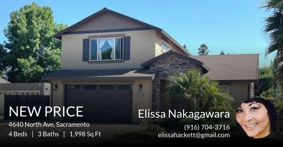 ElissaHackett's tweet photo. 📍 New Price 📍 This recently reduced home at 4640 North Ave in Sacramento won't last long, so, don't wait to set up a showing! Reach out here or at (916) 704-3716 for more information! https://t.co/etpDQZVG5P https://t.co/k6z31Go4q8