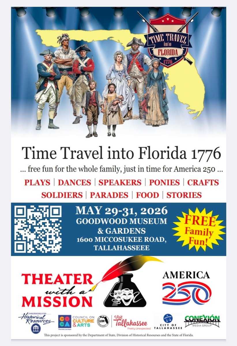 blogginmamas's tweet photo. Hey Mamas, If you are in the Tally area or planning to travel in the region; you should check out this chance to step back into time with the "Time Travel into Florida 1776." It's free and it's at the  Goodwood Museum &amp; Gardens May 29-31. P
(Hosted by @TWAMFlorida) #BlogginMamas https://t.co/kXCTvoZL3v