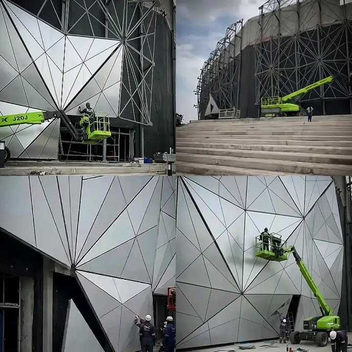 Jacques53070's tweet photo. Voici les premières images des travaux de finissage de KINSHASA ARENA. L'évolution des travaux est juste remarquable et on remarque l'énorme respect . Bientôt la RDC va se procurer d'un gymnase de dernière génération prêt à accueillir des évènements tant sportifs que culturels. https://t.co/G8UmBBDxHE