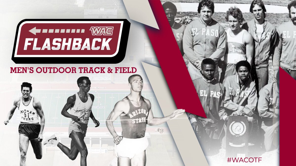 WACsports's tweet photo. From world records and NCAA titles to legendary dynasties at @BYUTFXC  and @UTEPTrack - the history of WAC Men’s Outdoor Track & Field is filled with unforgettable moments and championship performances.  

@Kendrasheehan_ with this episode of WAC Flashback:
📺 https://t.co/lgJOiQYlj4
📕 https://t.co/pLWNbC7mpP