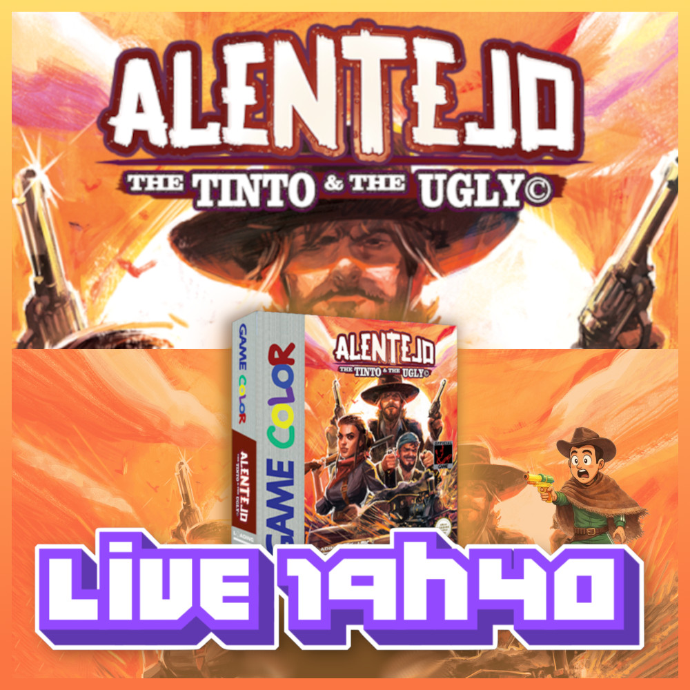 johndostudio's tweet photo. Direction le #farwest européen avec "Alentejo the Tinto &amp; the Ugly" sur #gameboy 🤠🐎

👉 https://t.co/1RrhxMNYDK

Duels, exploration et cavalcades sont au programme de ce jeu qui nous emmène dans le Portugal du 19ème siècle ! 🇵🇹🔫🌄 https://t.co/C8IkMW2Zjp