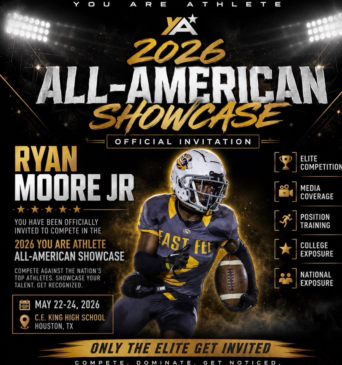 RyanMooreJr2's tweet photo. Want to thank @youareathlete for the camp invite @RCeaser81 @KenAnioJr @jkleesportz @PrepRedzoneLA @JeritRoser @samspiegs @NXTGenRecruits @recruittheboot https://t.co/O5ISf7QbfY