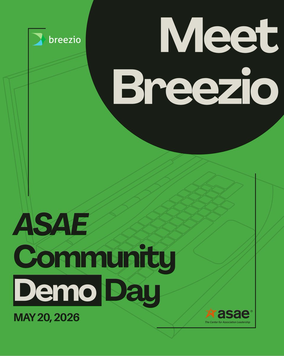 brzio's tweet photo. Join us at ASAE's virtual Community &amp; Engagement Demo Day! 🚀 Meet Breezio and see how we drive 365-day member engagement and reduce manual admin work. Catch our live demo on May 20 at 10:45 AM ET.

Grab your spot here: https://t.co/76TzsViOMD

#ASAEDemoDay #AssocProf https://t.co/lPab2TTyHs