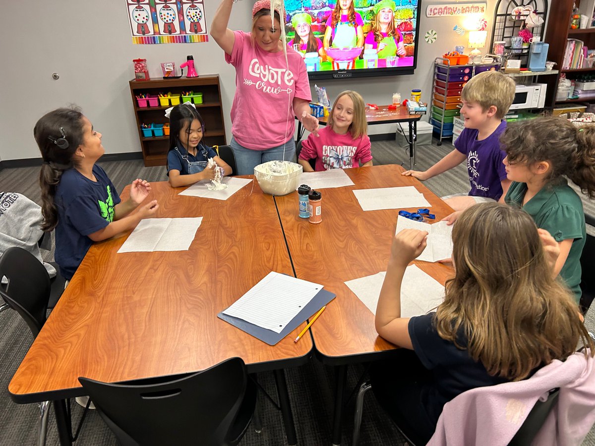 CarterCoyotes's tweet photo. Our STREAM Night raffle winners got to dive into a hands-on treat—making Edible Cotton Candy Slime! From stretchy swirls to sugary fun, the room was full of laughter, creativity, and just the right amount of sticky chaos.
#STEMFun #STREAMNight #SweetScience https://t.co/a1wiS5XEEX