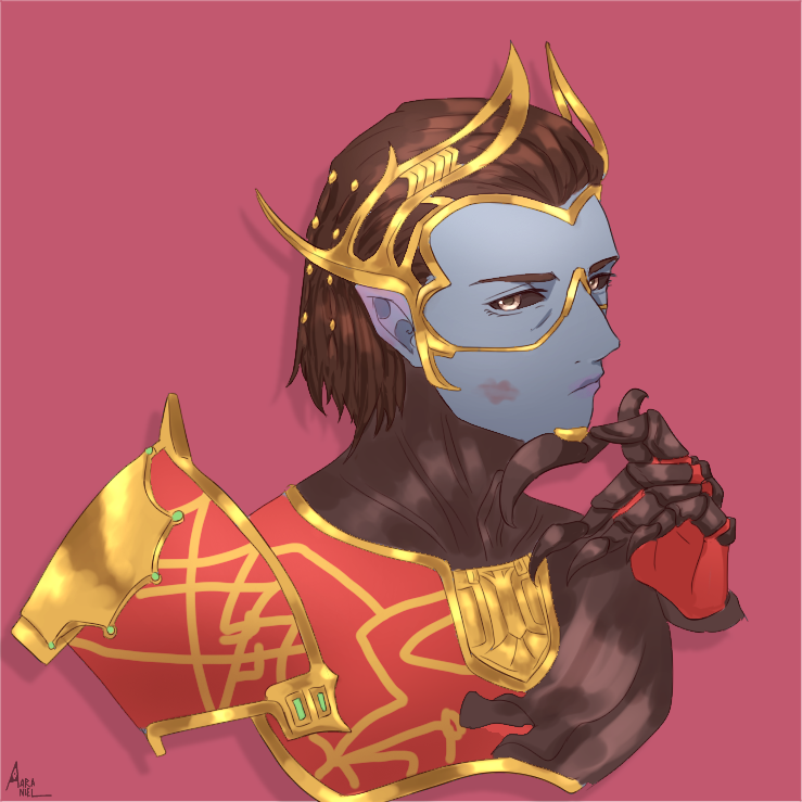 SilviaRubedo's tweet photo. Drawing Lyon &amp; Roathe in Ryo Fujiwara (A3! Illustrator) art style. Both referenced from B's-LOG magazine but different year (Roathe's is the most recent one, last year I believe?)
.
#warframefanart https://t.co/xbgcGVTwmg