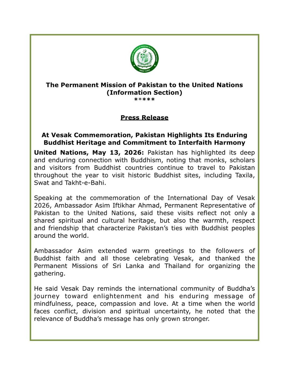 Permanent Mission of Pakistan to the UN tweet media