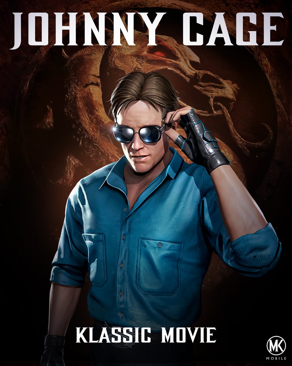 MKMobileGame's tweet photo. 🎬 Lights! Kamera! Action! Anyone else rewatch the klassic 1995 #MortalKombat film to celebrate the release of the new #MortalKombatMovie? 

Klassic Movie Johnny Cage is available in the Krypt Store for a limited time. #MKMobile https://t.co/2Rh4Q1WTQ4