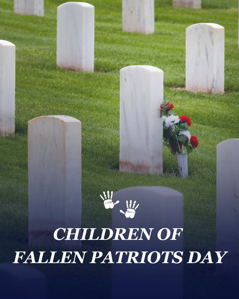 PatriotAngels's tweet photo. Today on Children of Fallen Patriots Day we remember the heroes who gave everything and recognize the children who carry their legacy forward with strength and resilience! 👏 

#Veteran #VABenefits #AidandAttendance https://t.co/IAry6kybNt
