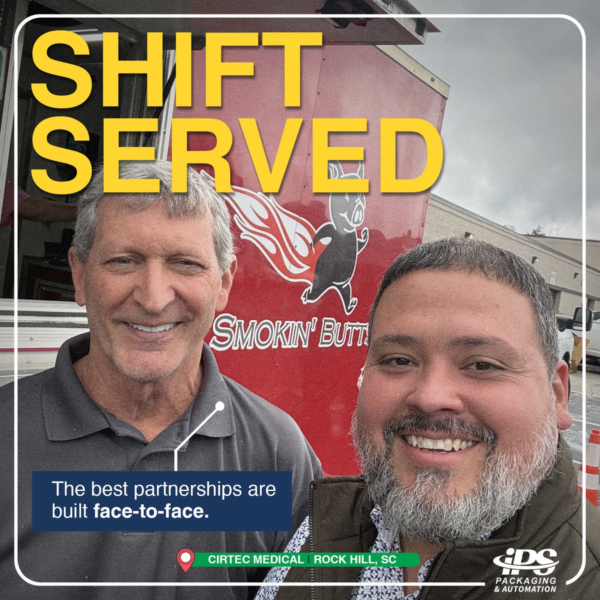 IPSpackaging's tweet photo. Last week, IPS was on-site in Rock Hill, SC with longtime partner Cirtec Medical—serving up a full day of appreciation across all three shifts.

Good food. Long hours. Strong partnership.
That’s what it’s all about.

#PackagingIsAwesome https://t.co/W1IWvyMrF2